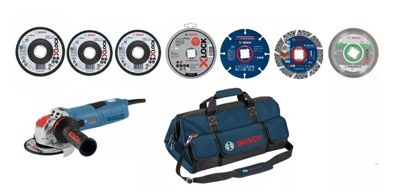 Kit 7 Disques XLock 125mm + 1 Meuleuse + 1 Sac BOSCH - 615997610 3 Kit 7 Disques XLock 125mm + 1 Meuleuse + 1 Sac BOSCH - 615997610