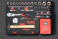 Valise Trolley + 136 Outils SAM OUTILLAGE Fermeture à Clé - CP-136N 10 Valise Trolley + 136 Outils SAM OUTILLAGE Fermeture à Clé - CP-136N -Maxouti Magasin cp 136n 04