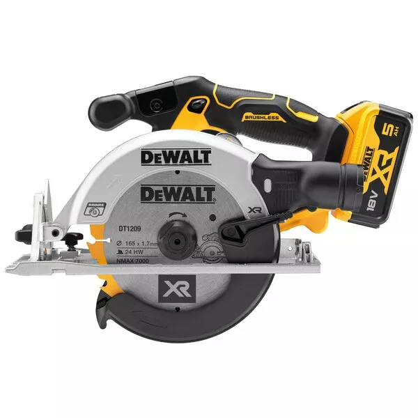 Scie Circulaire 165 Mm XR 18V DEWALT + 2 Batteries 5Ah + Coffret Tstak - DCS565P2-QW 6 Scie Circulaire 165 Mm XR 18V DEWALT + 2 Batteries 5Ah + Coffret Tstak - DCS565P2-QW â Image 4