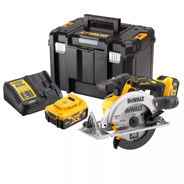Scie Circulaire 165 Mm XR 18V DEWALT + 2 Batteries 5Ah + Coffret Tstak - DCS565P2-QW 5 Scie Circulaire 165 Mm XR 18V DEWALT + 2 Batteries 5Ah + Coffret Tstak - DCS565P2-QW â Image 3