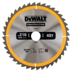 Lame Scie Circulaire Stationnaire 216x30 Mm 40 Dents Construction DEWALT - DT1953