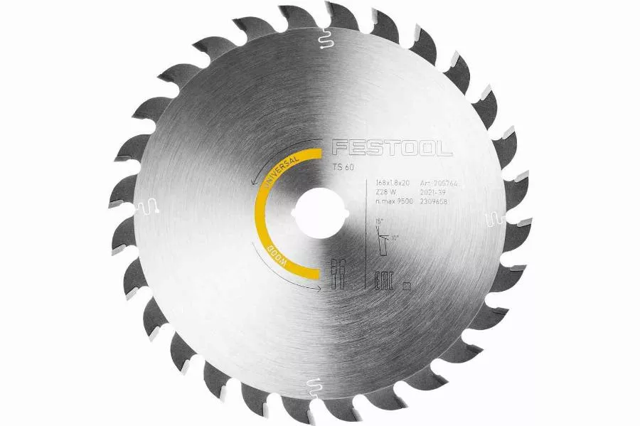 Lame De Scie Circulaire WOOD UNIVERSAL HW 168x1,8x20 W28 FESTOOL - 205764 3 Lame De Scie Circulaire WOOD UNIVERSAL HW 168x1,8x20 W28 FESTOOL - 205764