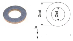 Rondelles Larges Galvanisées Ø40x18x3 L16 - Boite De 100 - 02LG16