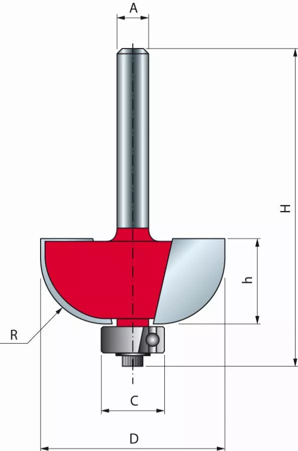 Mèche Pour Arrondi Concave FREUD - Ø31,8 H12,7/55,2 Q8 Z2 - F03FR01704 -30-10408P 3 Mèche Pour Arrondi Concave FREUD - Ø31,8 H12,7/55,2 Q8 Z2 - F03FR01704 -30-10408P