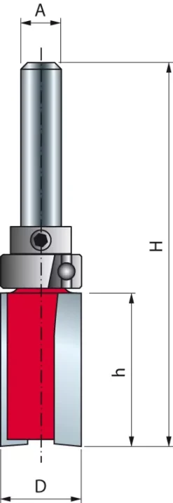 Mèche à ébarber Avec Roulement Supérieur FREUD - Ø16 H20/60 Q8 Z2 - F03FR02005 -50-10308P