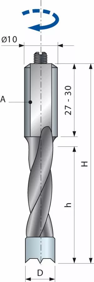 Mèche Pour Perçages Multiples Avec Araseurs Arrondis FREUD - Ø10 H27/57,5 Q10x27 Z2 - F03FA02077 -PF04MD FA3 3 Mèche Pour Perçages Multiples Avec Araseurs Arrondis FREUD - Ø10 H27/57,5 Q10x27 Z2 - F03FA02077 -PF04MD FA3
