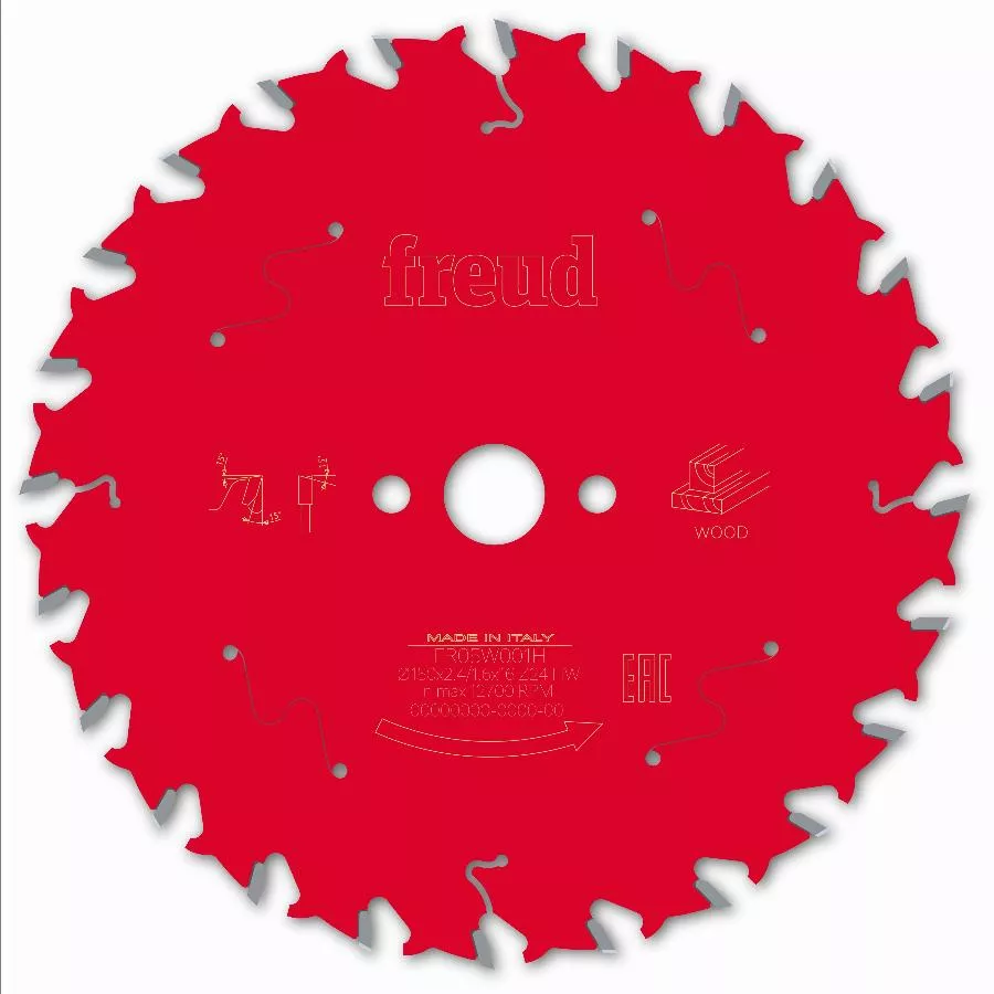 Lame Pour Scie Circulaire Portative FREUD - Ø150 2,4/1,6 AL16 Z24 BA 15° - F03FS09670 -FR05W001H 3 Lame Pour Scie Circulaire Portative FREUD - Ø150 2,4/1,6 AL16 Z24 BA 15° - F03FS09670 -FR05W001H