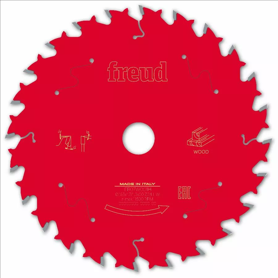 Lame Pour Scie Circulaire Portative Filaire/sans Fil FREUD - Ø165 1,7/1,3 A20 Z24 BA 15° - F03FS09686 -FR07W001H 3 Lame Pour Scie Circulaire Portative Filaire/sans Fil FREUD - Ø165 1,7/1,3 A20 Z24 BA 15° - F03FS09686 -FR07W001H