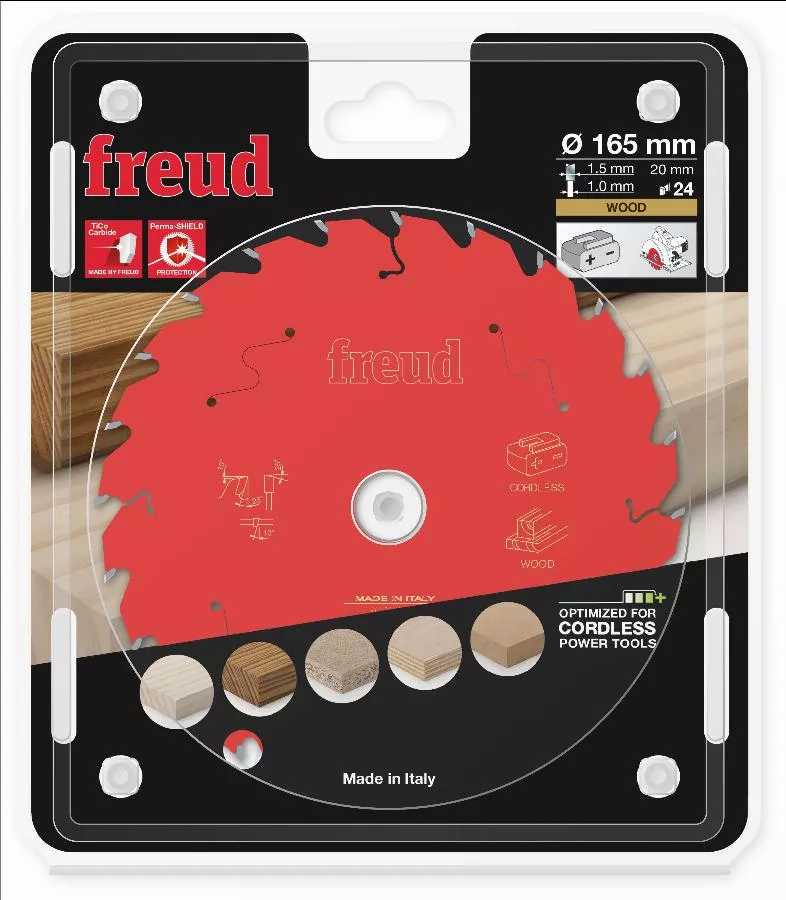 Lame Pour Scie Circulaire Portative Sans Fil FREUD - Ø165 1,45/1 AL20 Z24 BA 25° - F03FS10052 -FR07W010HC 4 Lame Pour Scie Circulaire Portative Sans Fil FREUD - Ø165 1,45/1 AL20 Z24 BA 25° - F03FS10052 -FR07W010HC – Image 2