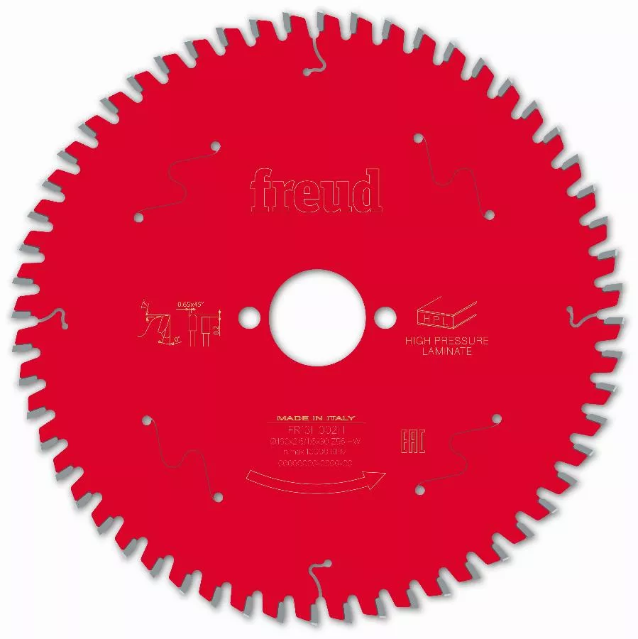 Lame Pour Scie Circulaire Portative FREUD - Ø190 2,6/1,6 AL30 Z56 TP 0° - F03FS09868 -FR13H002H 3 Lame Pour Scie Circulaire Portative FREUD - Ø190 2,6/1,6 AL30 Z56 TP 0° - F03FS09868 -FR13H002H