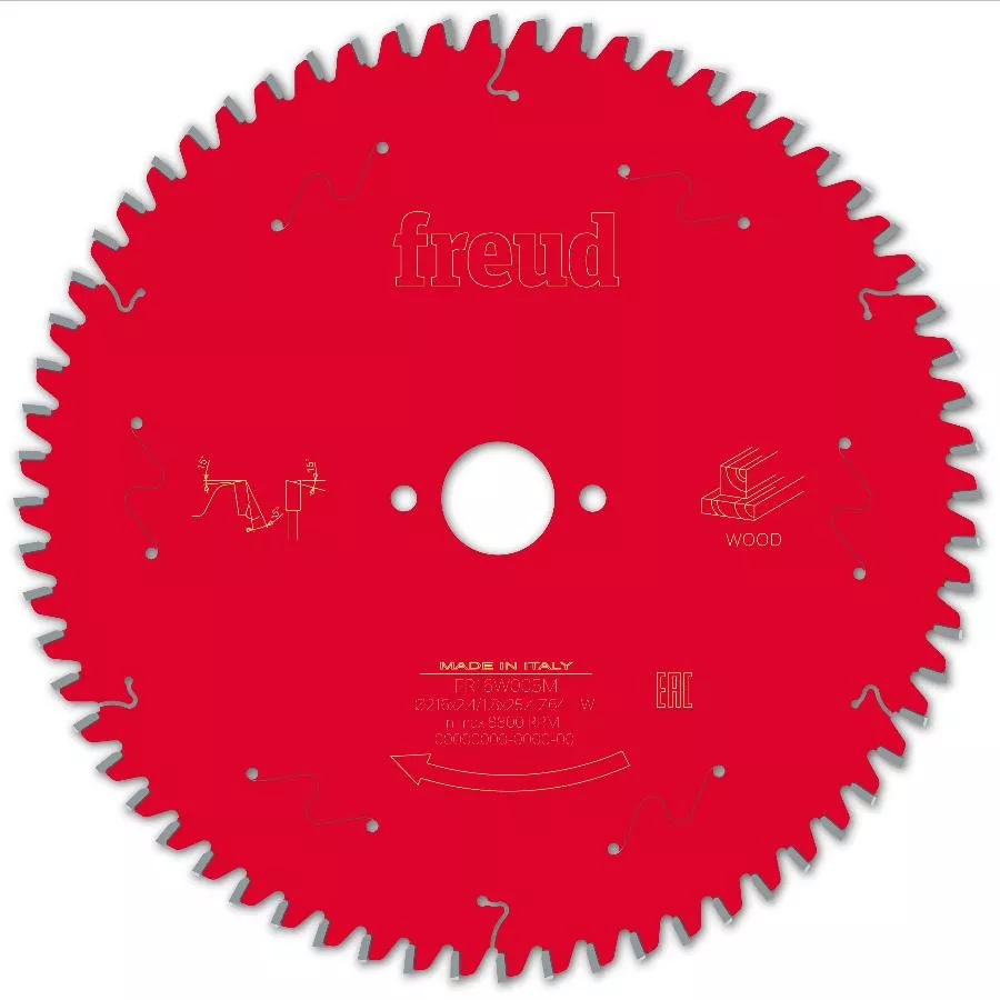 Lame Pour Scie Circulaire Portative FREUD - Ø216 2,4/1,8 AL25,4 Z64 BA -5° - F03FS09752 -FR16W005M 3 Lame Pour Scie Circulaire Portative FREUD - Ø216 2,4/1,8 AL25,4 Z64 BA -5° - F03FS09752 -FR16W005M