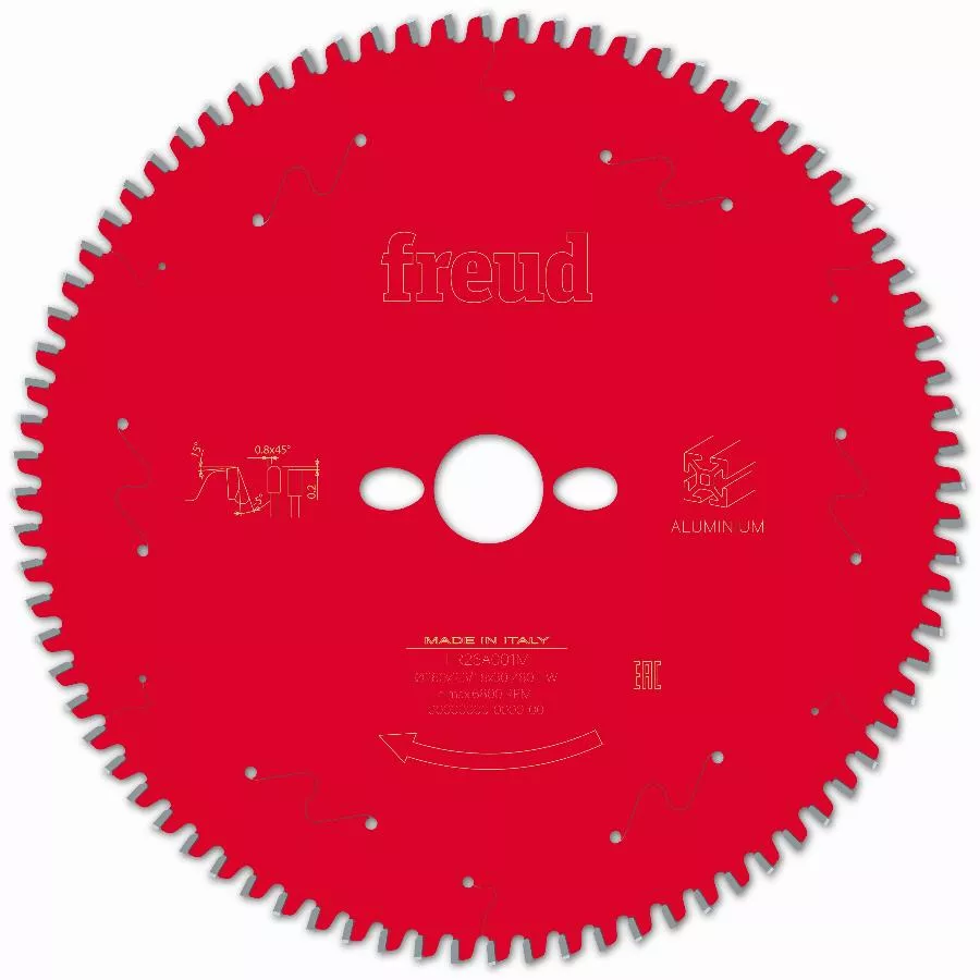 Lame Pour Scie Circulaire Portative FREUD - Ø260 2,3/1,8 AL30 Z80 TP -5° - F03FS09827 -FR26A001M 3 Lame Pour Scie Circulaire Portative FREUD - Ø260 2,3/1,8 AL30 Z80 TP -5° - F03FS09827 -FR26A001M