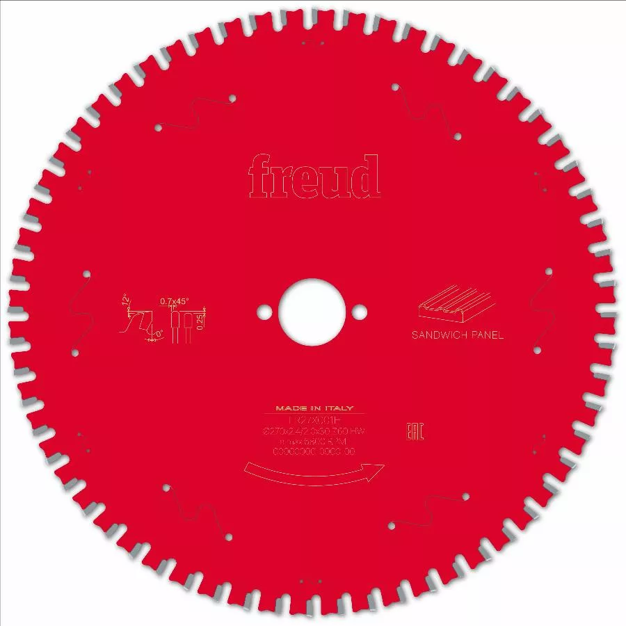 Lame Pour Scie Circulaire Portative FREUD - Ø270 2,4/2 AL30 Z60 TPB 0° - F03FS09859 -FR27X001H 3 Lame Pour Scie Circulaire Portative FREUD - Ø270 2,4/2 AL30 Z60 TPB 0° - F03FS09859 -FR27X001H