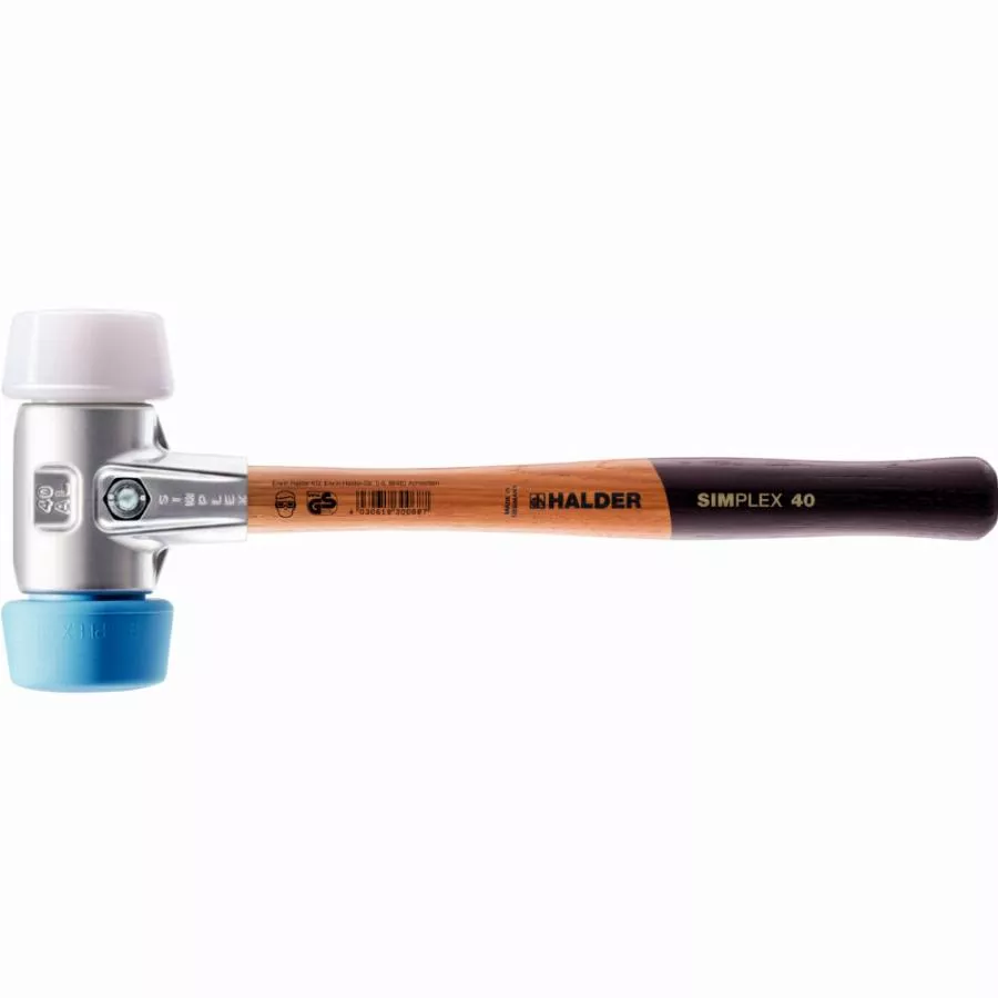 Maillet HALDER SIMPLEX TPE Souple / Superplastique Avec Boîtier En Aluminium Et Manche En Bois De Haute Qualité - D=50 Mm - 3117.051 3 Maillet HALDER SIMPLEX TPE Souple / Superplastique Avec Boîtier En Aluminium Et Manche En Bois De Haute Qualité - D=50 Mm - 3117.051