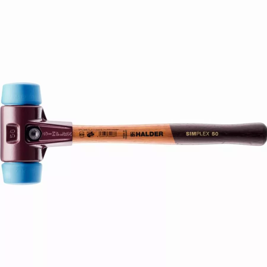 Maillet HALDER SIMPLEX TPE Souple Avec Boîtier En Fonte Malléable Et Manche En Bois - D=30 Mm - 3001.030 3 Maillet HALDER SIMPLEX TPE Souple Avec Boîtier En Fonte Malléable Et Manche En Bois - D=30 Mm - 3001.030