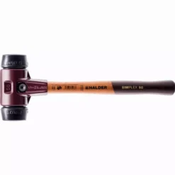Maillet HALDER SIMPLEX Caoutchouc Chargé Avec Boîtier En Fonte Malléable Et Manche En Bois - D=80 Mm - 3002.080