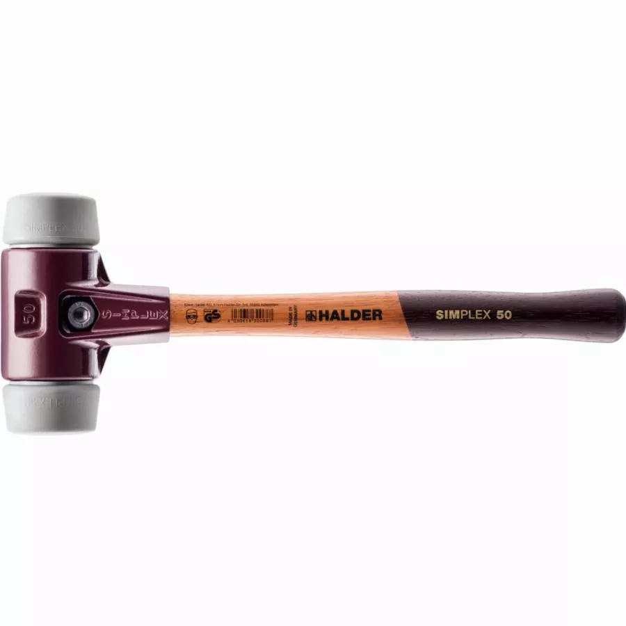 Maillet HALDER SIMPLEX TPE Moyen Avec Boîtier En Fonte Malléable Et Manche En Bois - D=40 Mm - 3003.040 3 Maillet HALDER SIMPLEX TPE Moyen Avec Boîtier En Fonte Malléable Et Manche En Bois - D=40 Mm - 3003.040