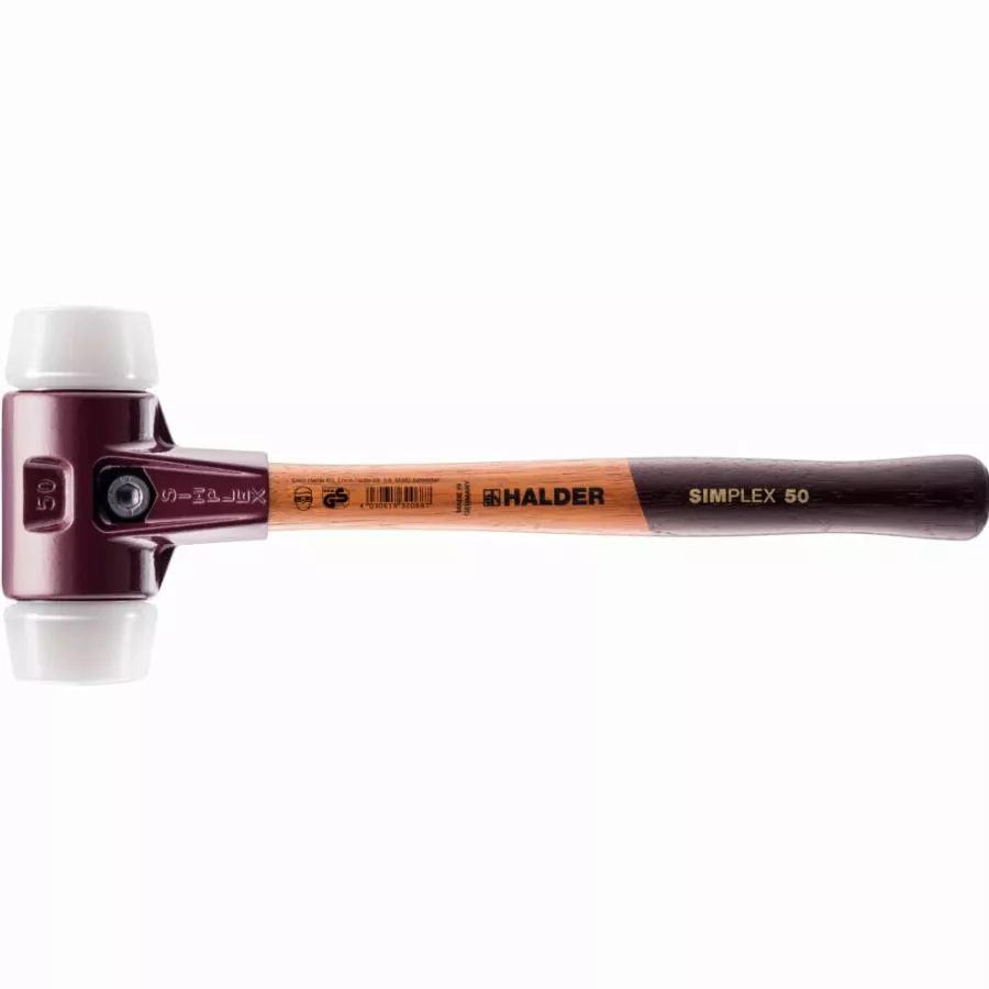 Maillet HALDER SIMPLEX Superplastique Avec Boîtier En Fonte Malléable Et Manche En Bois - D=30 Mm - 3007.030 3 Maillet HALDER SIMPLEX Superplastique Avec Boîtier En Fonte Malléable Et Manche En Bois - D=30 Mm - 3007.030