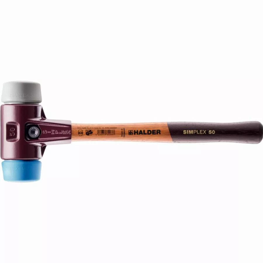Maillet HALDER SIMPLEX TPE Souple / Caoutchouc Chargé Avec Boîtier En Fonte Malléable Et Manche En Bois - D=30 Mm - 3013.030 3 Maillet HALDER SIMPLEX TPE Souple / Caoutchouc Chargé Avec Boîtier En Fonte Malléable Et Manche En Bois - D=30 Mm - 3013.030