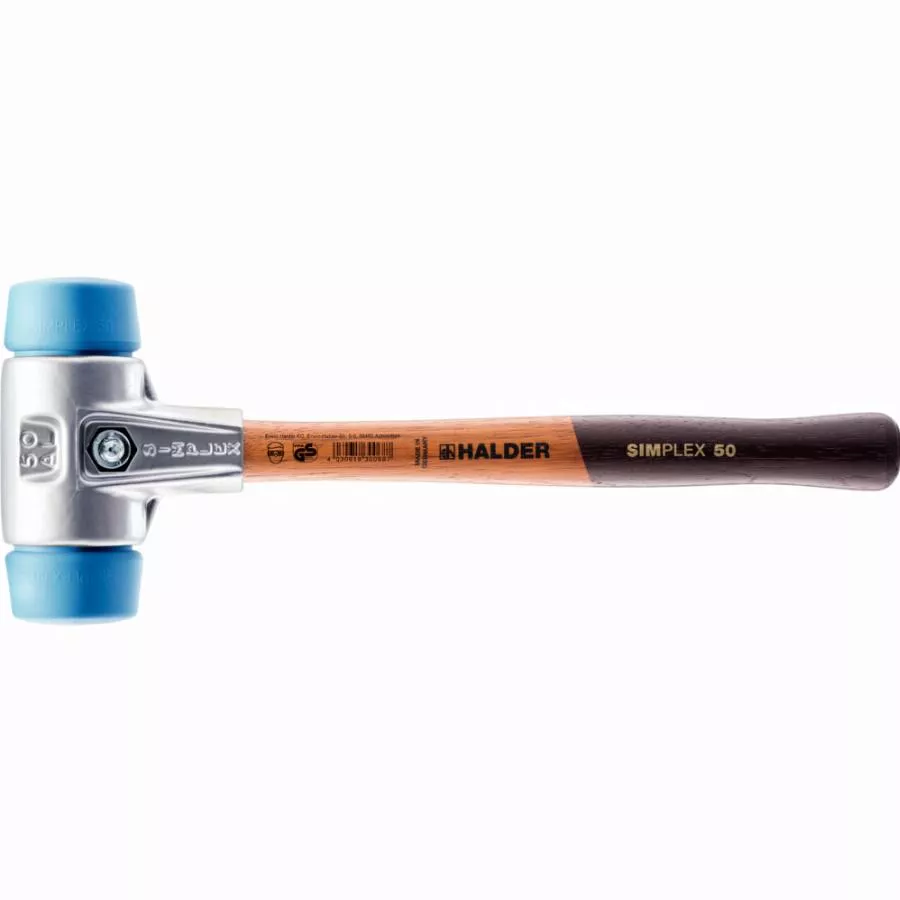 Maillet HALDER SIMPLEX TPE Souple Avec Boîtier En Aluminium Et Manche En Bois - D=60 Mm - 3101.060 3 Maillet HALDER SIMPLEX TPE Souple Avec Boîtier En Aluminium Et Manche En Bois - D=60 Mm - 3101.060