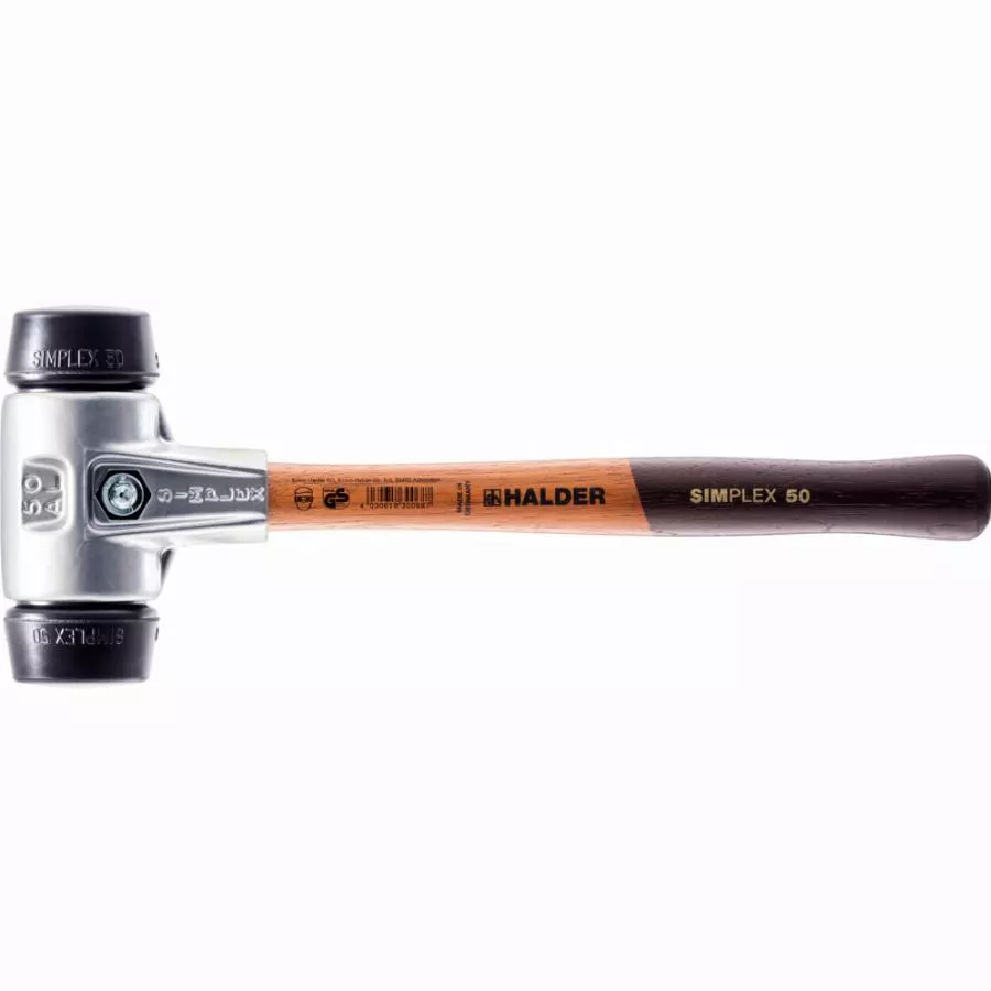 Maillet HALDER SIMPLEX Caoutchouc Chargé Avec Boîtier En Aluminium Et Manche En Bois - D=40 Mm - 3102.040 3 Maillet HALDER SIMPLEX Caoutchouc Chargé Avec Boîtier En Aluminium Et Manche En Bois - D=40 Mm - 3102.040