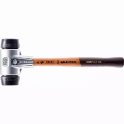 Maillet HALDER SIMPLEX Caoutchouc Chargé Avec Boîtier En Aluminium Et Manche En Bois - D=60 Mm - 3102.060