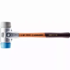 Maillet HALDER SIMPLEX TPE Souple / TPE Moyen Avec Boîtier En Aluminium Et Manche En Bois - D=30 Mm - 3113.030
