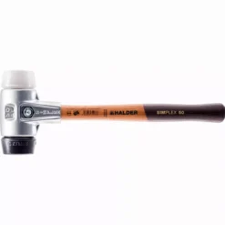 Maillet HALDER SIMPLEX Caoutchouc Chargé / Superplastique Avec Boîtier En Aluminium Et Manche En Bois - D=50 Mm - 3127.050