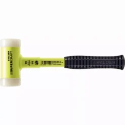 Maillet SUPERCRAFT, Avec Manche En Tube D'acier Incassable, Revêtu Jaune Fluorescent Et Poignée Antidérapante - D=60 Mm - 3377.160