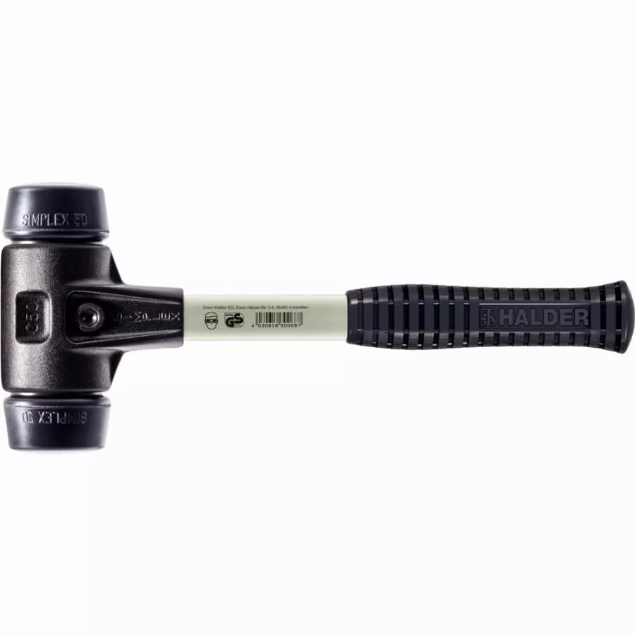 Maillet HALDER SIMPLEX Caoutchouc Chargé Avec Boîtier En Fonte Malléable Renforcée Et Manche En Fibre De Verre - D=40 Mm - 3702.040 3 Maillet HALDER SIMPLEX Caoutchouc Chargé Avec Boîtier En Fonte Malléable Renforcée Et Manche En Fibre De Verre - D=40 Mm - 3702.040