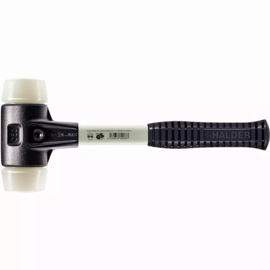 Maillet HALDER SIMPLEX Nylon Avec Boîtier En Fonte Malléable Renforcée Et Manche En Fibre De Verre - D=60 Mm - 3708.060 3 Maillet HALDER SIMPLEX Nylon Avec Boîtier En Fonte Malléable Renforcée Et Manche En Fibre De Verre - D=60 Mm - 3708.060
