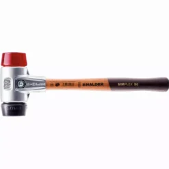 Maillet HALDER SIMPLEX Caoutchouc Chargé / Plastique Avec Boîtier En Aluminium Et Manche En Bois - D=30 Mm - 3126.030