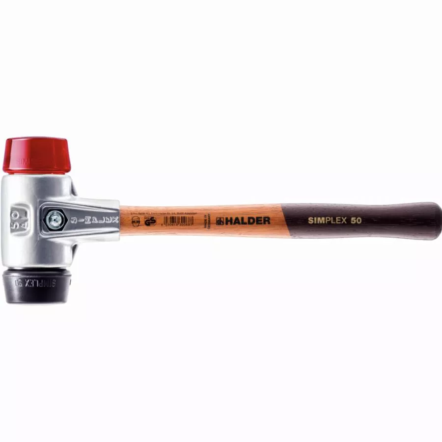 Maillet HALDER SIMPLEX Caoutchouc Chargé / Plastique Avec Boîtier En Aluminium Et Manche En Bois - D=40 Mm - 3126.040 3 Maillet HALDER SIMPLEX Caoutchouc Chargé / Plastique Avec Boîtier En Aluminium Et Manche En Bois - D=40 Mm - 3126.040