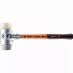 Maillet HALDER SIMPLEX TPE Moyen / Nylon Avec Boîtier En Aluminium Et Manche En Bois - D=40 Mm - 3138.040