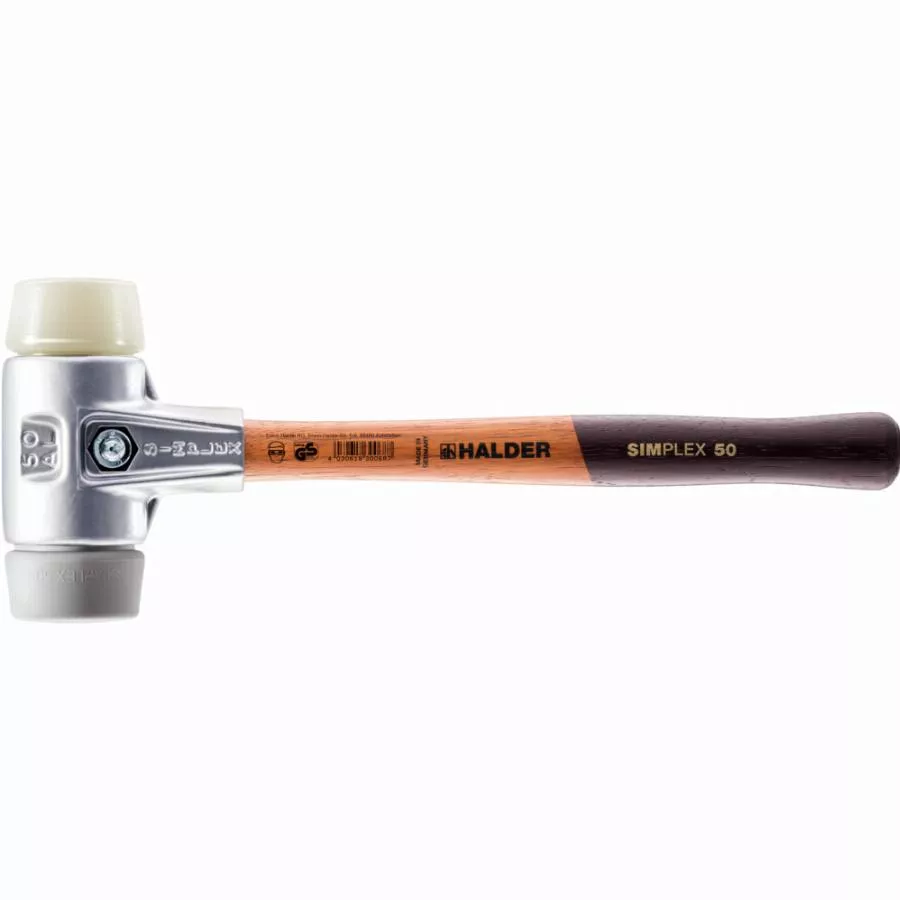 Maillet HALDER SIMPLEX TPE Moyen / Nylon Avec Boîtier En Aluminium Et Manche En Bois - D=30 Mm - 3138.030 3 Maillet HALDER SIMPLEX TPE Moyen / Nylon Avec Boîtier En Aluminium Et Manche En Bois - D=30 Mm - 3138.030