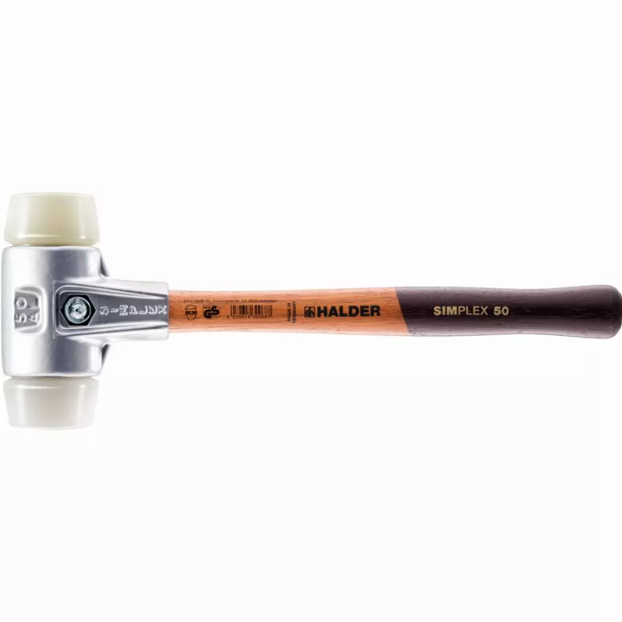 Maillet HALDER SIMPLEX Superplastique / Plastique Avec Boîtier En Aluminium Et Manche En Bois - D=40 Mm - 3178.040 3 Maillet HALDER SIMPLEX Superplastique / Plastique Avec Boîtier En Aluminium Et Manche En Bois - D=40 Mm - 3178.040