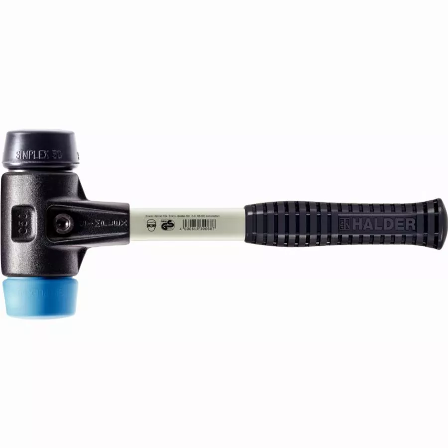 Maillet HALDER SIMPLEX TPE Souple / Métal Doux Avec Boîtier En Fonte Malléable Renforcée Et Manche En Fibre De Verre - D=40 Mm - 3712.040 3 Maillet HALDER SIMPLEX TPE Souple / Métal Doux Avec Boîtier En Fonte Malléable Renforcée Et Manche En Fibre De Verre - D=40 Mm - 3712.040