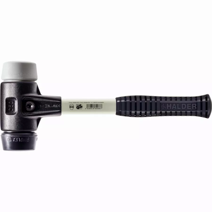 Maillet HALDER SIMPLEX Caoutchouc Chargé / TPE Moyen Avec Boîtier En Fonte Malléable Renforcée Et Manche En Fibre De Verre - D=40 Mm - 3723.040 3 Maillet HALDER SIMPLEX Caoutchouc Chargé / TPE Moyen Avec Boîtier En Fonte Malléable Renforcée Et Manche En Fibre De Verre - D=40 Mm - 3723.040