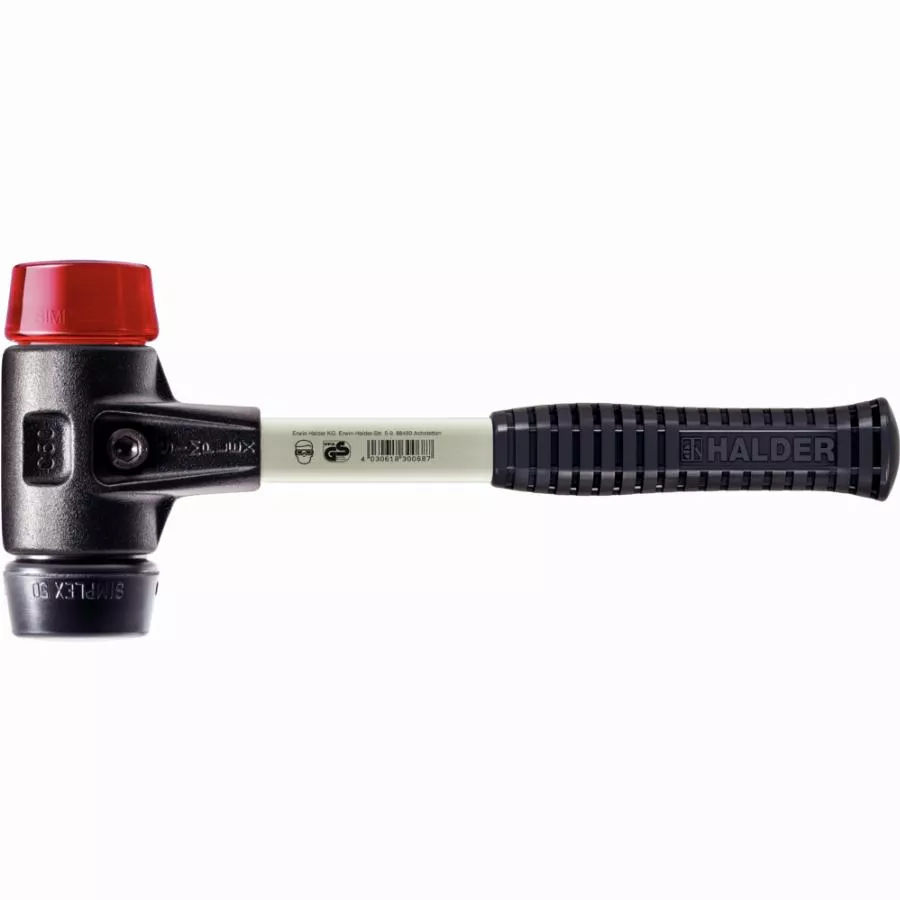 Maillet HALDER SIMPLEX Caoutchouc Chargé / Plastique Avec Boîtier En Fonte Malléable Renforcée Et Manche En Fibre De Verre - D=40 Mm - 3726.040 3 Maillet HALDER SIMPLEX Caoutchouc Chargé / Plastique Avec Boîtier En Fonte Malléable Renforcée Et Manche En Fibre De Verre - D=40 Mm - 3726.040