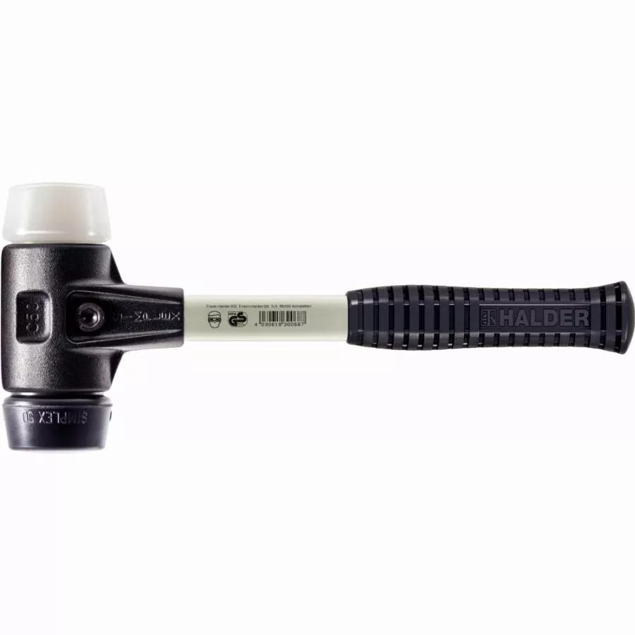 Maillet HALDER SIMPLEX Caoutchouc Chargé / Superplastique Avec Boîtier En Fonte Malléable Renforcée Et Manche En Fibre De Verre - D=60 Mm - 3727.060 3 Maillet HALDER SIMPLEX Caoutchouc Chargé / Superplastique Avec Boîtier En Fonte Malléable Renforcée Et Manche En Fibre De Verre - D=60 Mm - 3727.060