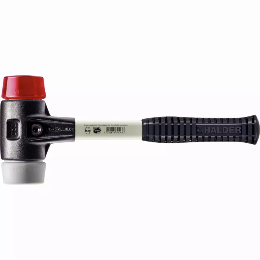 Maillet HALDER SIMPLEX TPE Moyen / Plastique Avec Boîtier En Fonte Malléable Renforcée Et Manche En Fibre De Verre - D=60 Mm - 3736.060 3 Maillet HALDER SIMPLEX TPE Moyen / Plastique Avec Boîtier En Fonte Malléable Renforcée Et Manche En Fibre De Verre - D=60 Mm - 3736.060