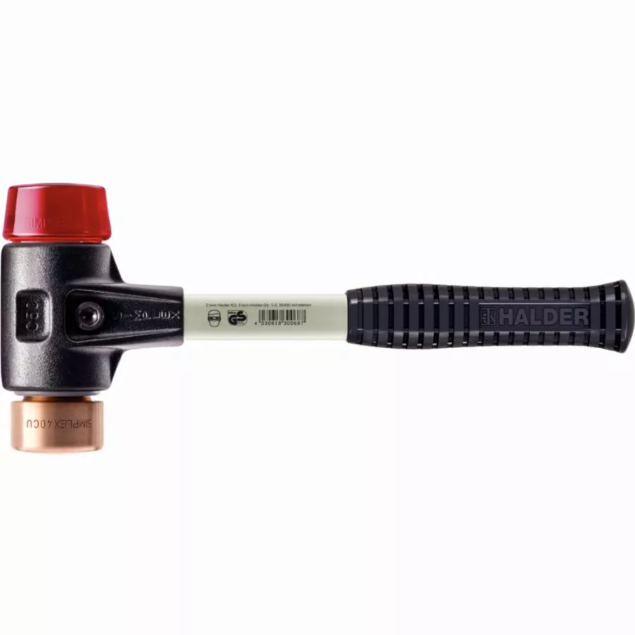 Maillet HALDER SIMPLEX Cuivre / Plastique Avec Boîtier En Fonte Malléable Renforcée Et Manche En Fibre De Verre - D=30 Mm - 3746.030 3 Maillet HALDER SIMPLEX Cuivre / Plastique Avec Boîtier En Fonte Malléable Renforcée Et Manche En Fibre De Verre - D=30 Mm - 3746.030