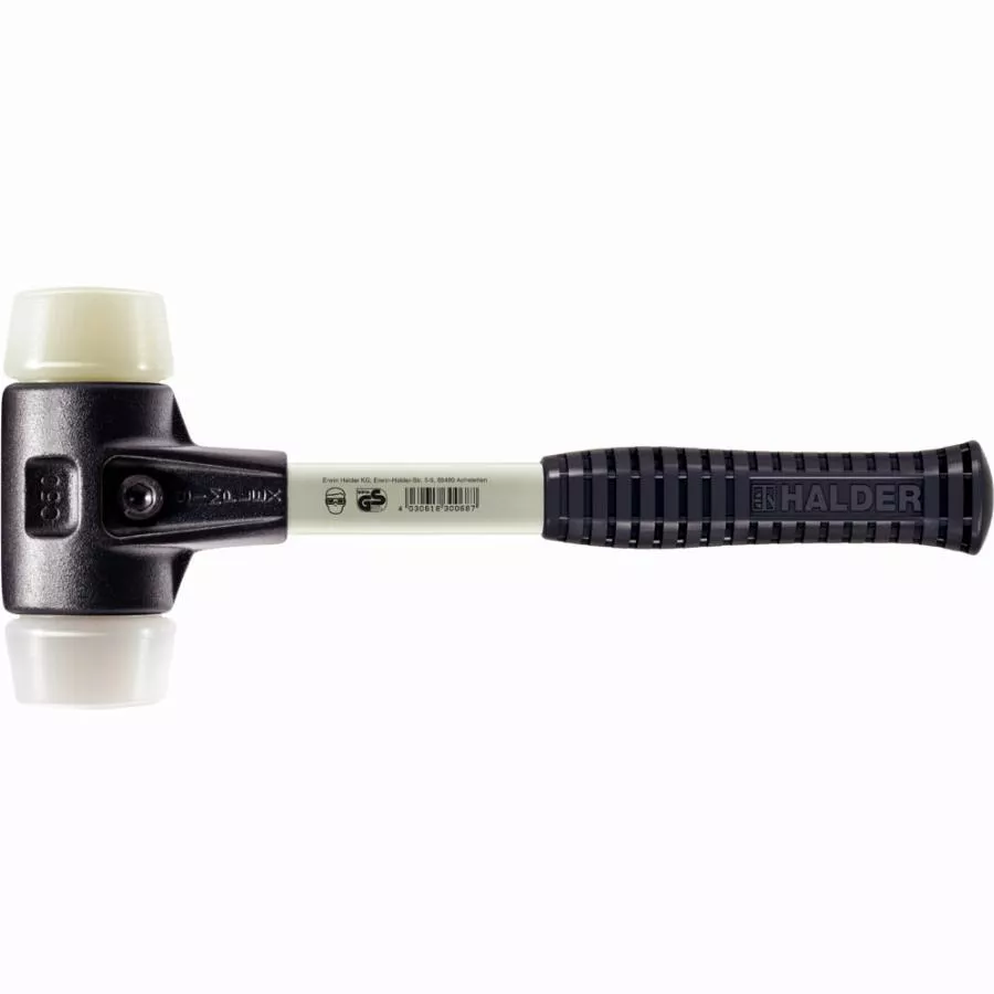 Maillet HALDER SIMPLEX Superplastique / Nylon Avec Boîtier En Fonte Malléable Renforcée Et Manche En Fibre De Verre - D=30 Mm - 3778.030 3 Maillet HALDER SIMPLEX Superplastique / Nylon Avec Boîtier En Fonte Malléable Renforcée Et Manche En Fibre De Verre - D=30 Mm - 3778.030