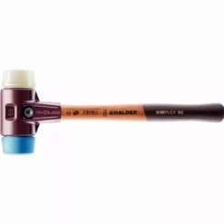 Maillet HALDER SIMPLEX TPE Souple / Nylon Avec Boîtier En Fonte Malléable Et Manche En Bois - D=60 Mm - 3018.060