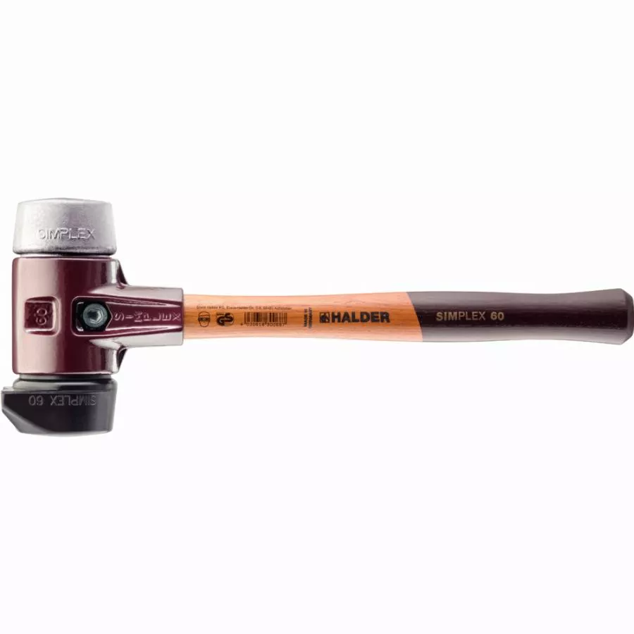Maillet HALDER SIMPLEX Caoutchouc Chargé, Avec Pied Intégré / Métal Doux, Avec Boîtier En Fonte Malléable Et Manche En Bois De Haute Qualité - D=60 Mm - 3029.260 3 Maillet HALDER SIMPLEX Caoutchouc Chargé, Avec Pied Intégré / Métal Doux, Avec Boîtier En Fonte Malléable Et Manche En Bois De Haute Qualité - D=60 Mm - 3029.260