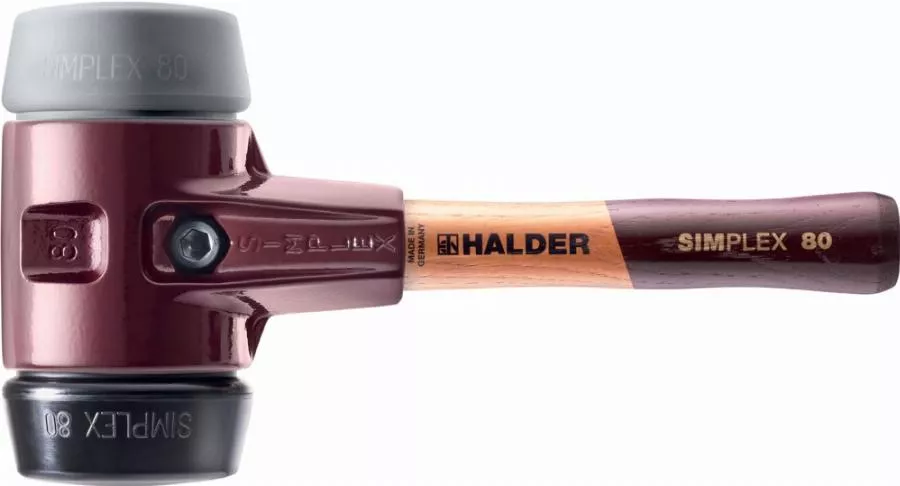 Maillet HALDER SIMPLEX TPE Moyen / Caoutchouc Chargé Avec Boîtier En Fonte Malléable Et Manche En Bois - D=80 Mm - Manche Extra-court - 3023.082 3 Maillet HALDER SIMPLEX TPE Moyen / Caoutchouc Chargé Avec Boîtier En Fonte Malléable Et Manche En Bois - D=80 Mm - Manche Extra-court - 3023.082