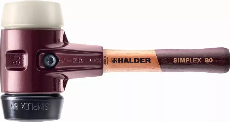 Maillet HALDER SIMPLEX Caoutchouc Chargé / Nylon Avec Boîtier En Fonte Malléable Et Manche En Bois - D=80 Mm - Manche Extra-court - 3028.082 3 Maillet HALDER SIMPLEX Caoutchouc Chargé / Nylon Avec Boîtier En Fonte Malléable Et Manche En Bois - D=80 Mm - Manche Extra-court - 3028.082