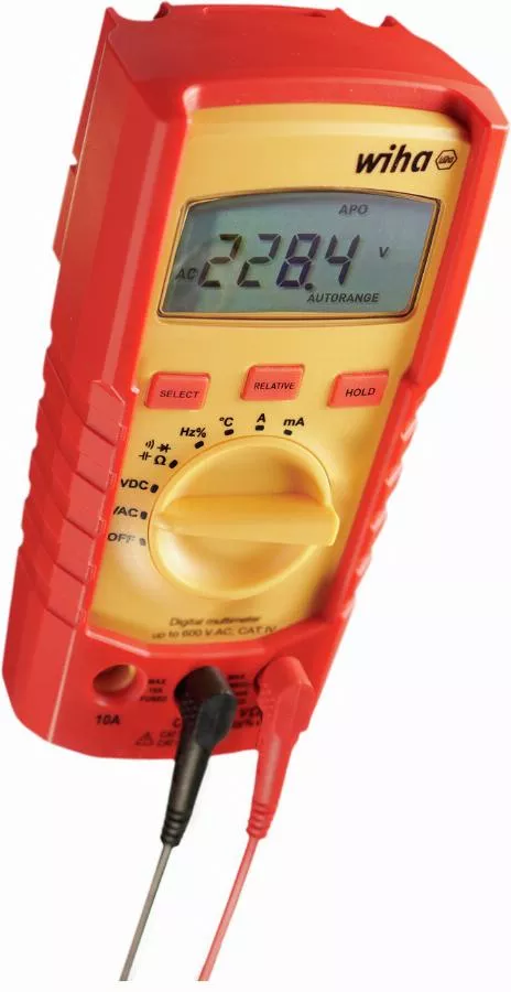 Multimètre Numérique WIHA Jusqu'à 600V AC Cat. IV + 2 Piles AAA Incluses - 45218 3 Multimètre Numérique WIHA Jusqu'à 600V AC Cat. IV + 2 Piles AAA Incluses - 45218