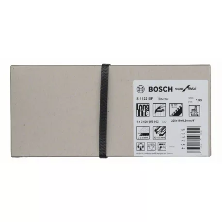 Lame Scie Sabre BIM S1122BF Flexible Metal BOSCH 225 Mm - Boite De 100 - 2608656032 4 Lame Scie Sabre BIM S1122BF Flexible Metal BOSCH 225 Mm - Boite De 100 - 2608656032 – Image 2