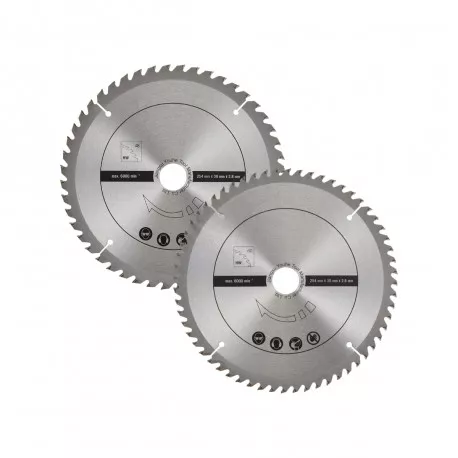 Lot De 2 Lames Pour Scies Circulaires Scheppach - 48-60 Dents - 254 X 30 Mm - 7901200714 4 Lot De 2 Lames Pour Scies Circulaires Scheppach - 48-60 Dents - 254 X 30 Mm - 7901200714 â Image 2